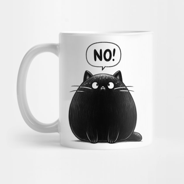 Black Cat Says No by Mr.PopArts